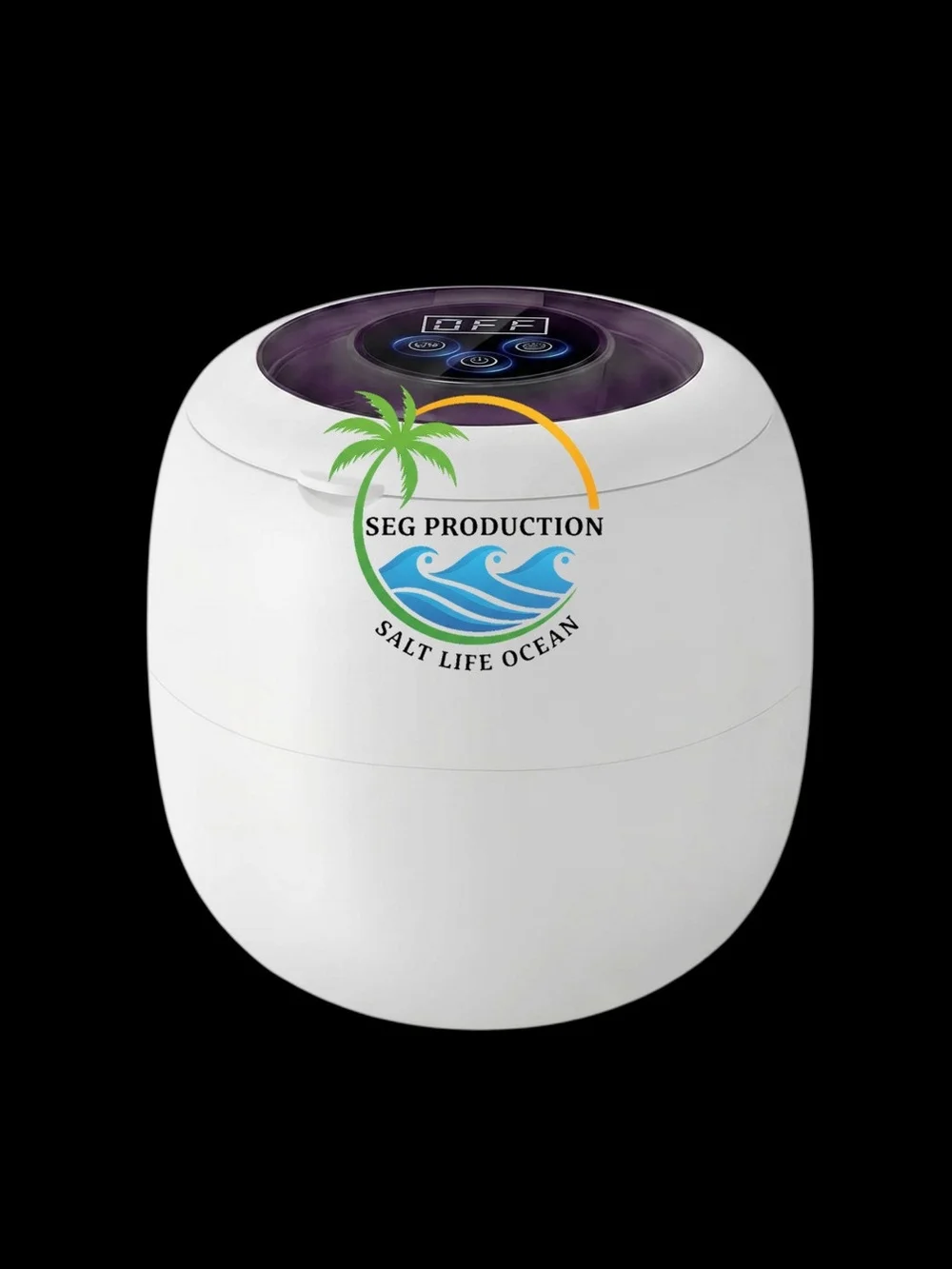 Cordless White Ultrasonic Jewelry Cleaner with Purple UV LIGHT